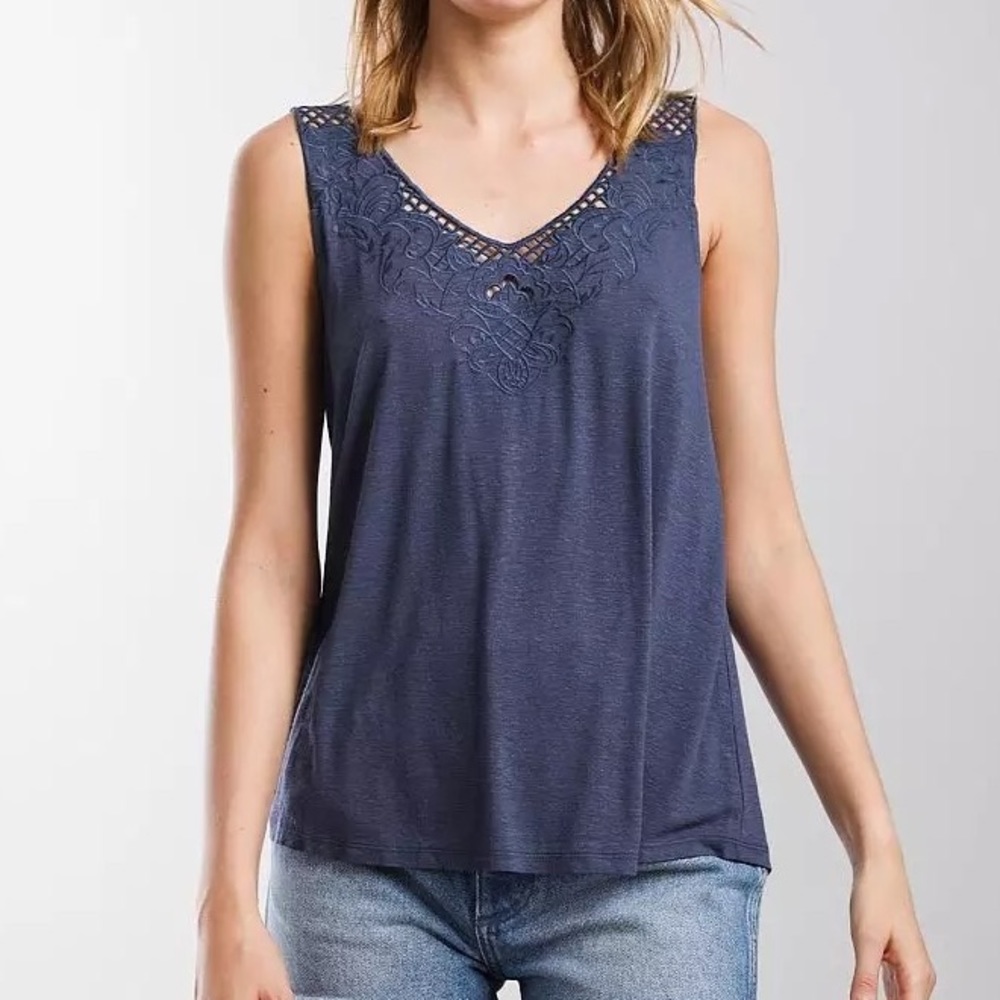 Daytrip Embroidered Crochet Tank Top
